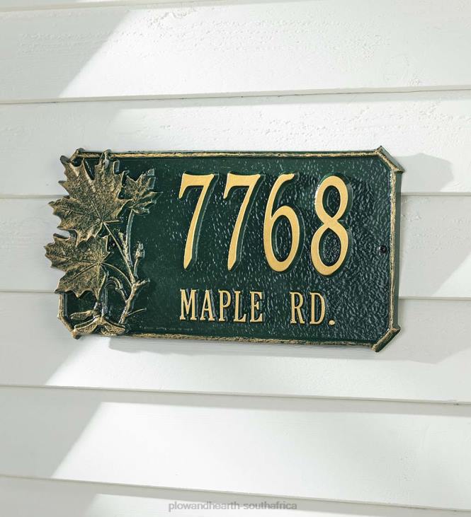 Yard & Garden Plow & Hearth Natural Elements Cast Aluminum Address Plaques NFLB86