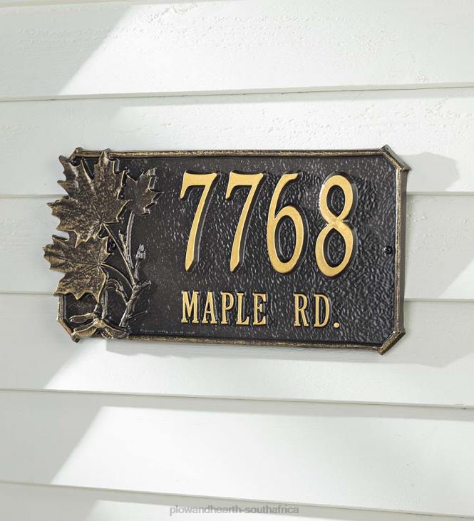 Yard & Garden Plow & Hearth Natural Elements Cast Aluminum Address Plaques NFLB86