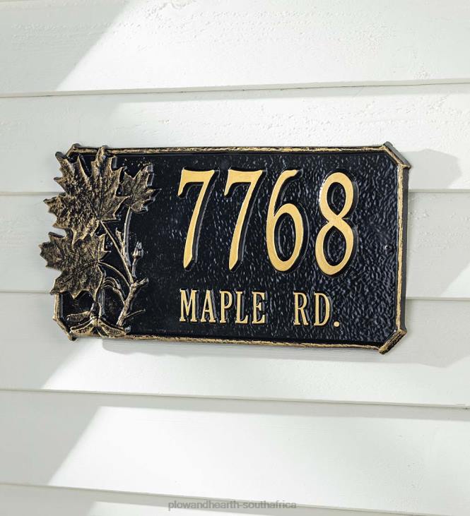 Yard & Garden Plow & Hearth Natural Elements Cast Aluminum Address Plaques NFLB86
