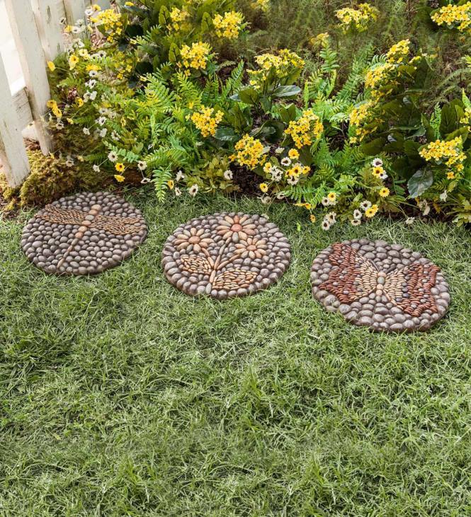 Yard & Garden Plow & Hearth Resin Rock Garden Stones, Set of 3 NFLB89