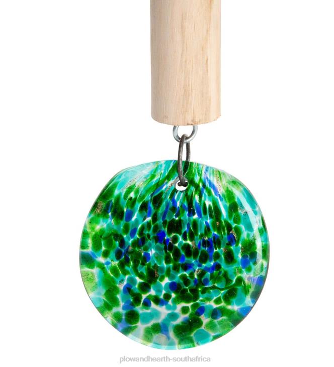 Yard & Garden Plow & Hearth Solar Art Glass Bell Chime - Red NFLB107