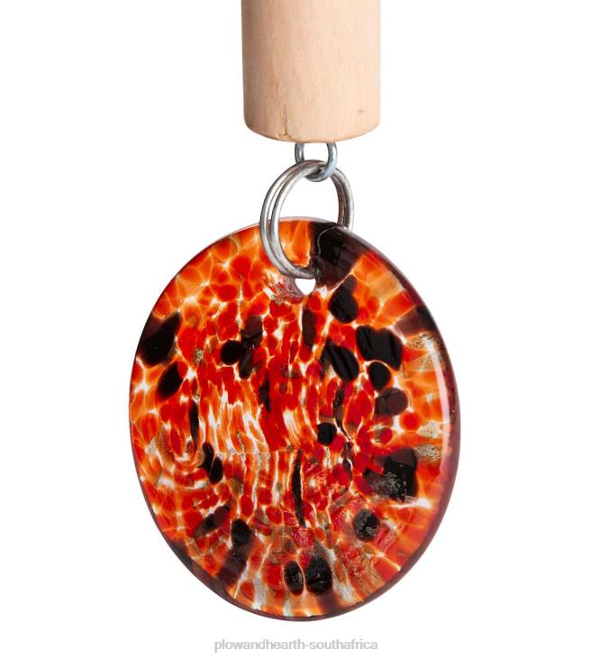 Yard & Garden Plow & Hearth Solar Art Glass Bell Chime - Red NFLB107