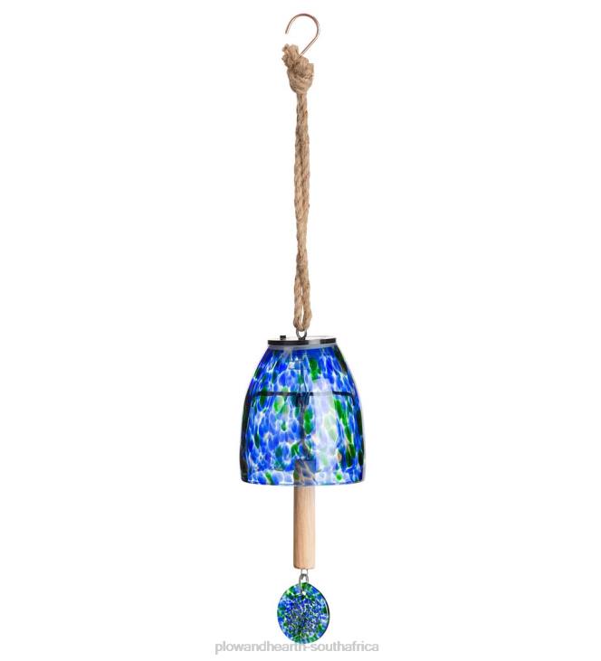 Yard & Garden Plow & Hearth Solar Art Glass Bell Chime - Red NFLB107