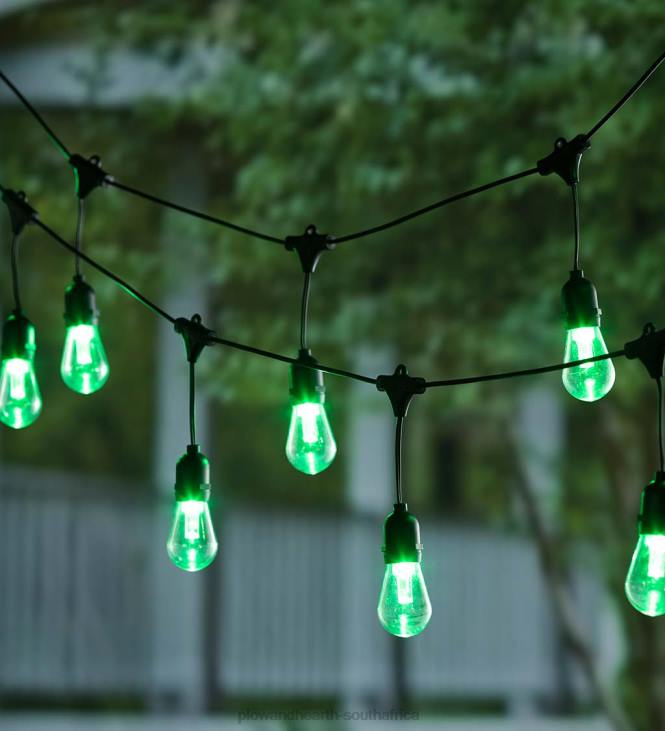 Yard & Garden Plow & Hearth Solar Multi-Colored String Lights NFLB409