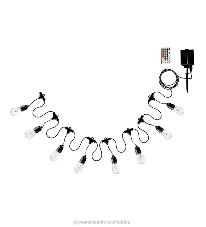 Yard & Garden Plow & Hearth Solar Multi-Colored String Lights NFLB409
