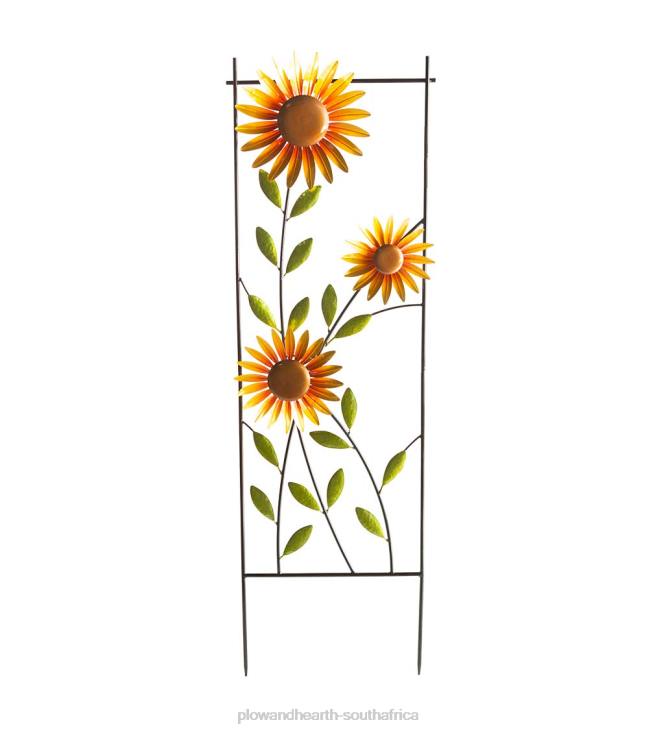 Yard & Garden Plow & Hearth Spinning Sunflower Metal Garden Trellis NFLB242
