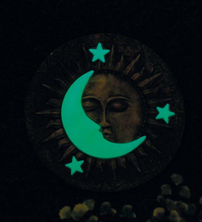 Yard & Garden Plow & Hearth Sun, Moon and Stars Glow-In-The-Dark Garden Stepping Stone NFLB252