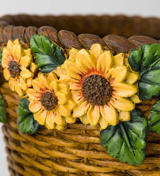 Yard & Garden Plow & Hearth Sunflower Basket Planters, Set of 2 NFLB268