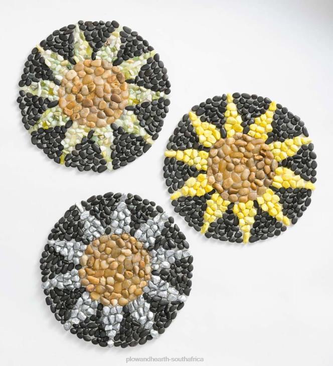 Yard & Garden Plow & Hearth Sunflower Stepping Stones, Set of 3 NFLB136