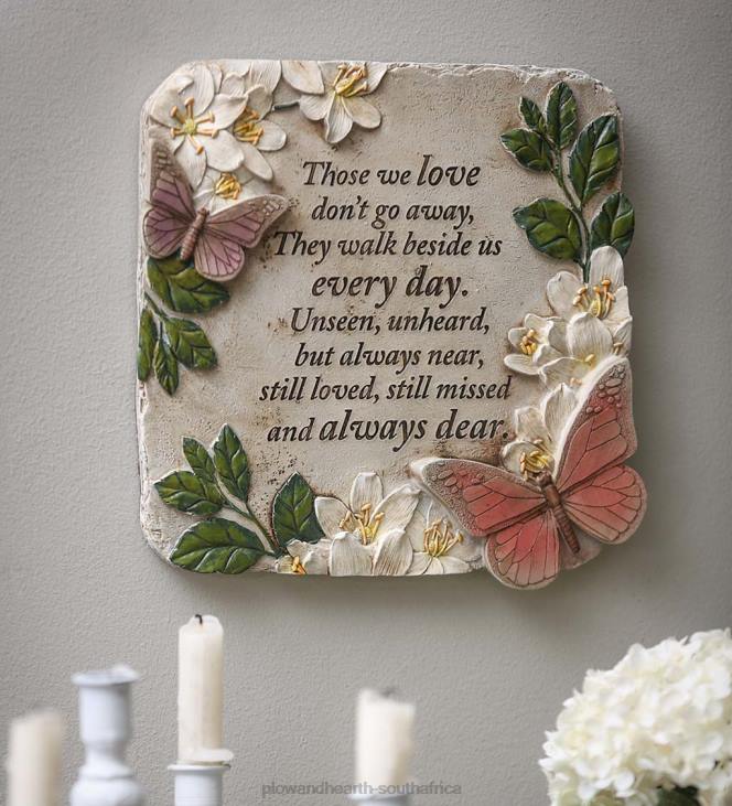 Yard & Garden Plow & Hearth Those We Love Butterflies Memorial Garden Stone NFLB294
