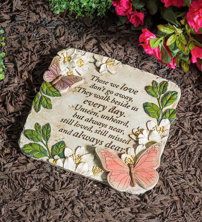 Yard & Garden Plow & Hearth Those We Love Butterflies Memorial Garden Stone NFLB294