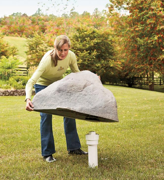 Yard & Garden Plow & Hearth USA-Made Medium Mock Rock - Gray NFLB73