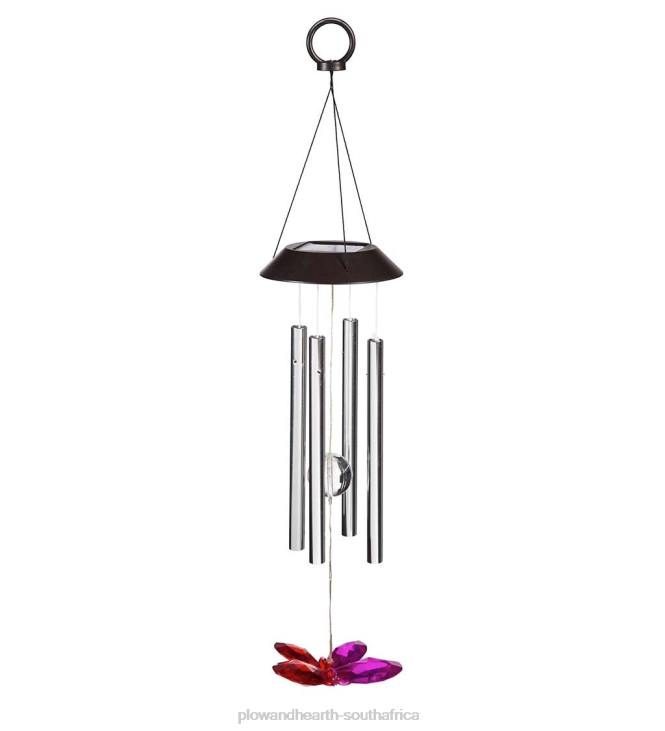 Yard & Garden Plow & Hearth Winged Wonders Solar Wind Chimes, Set of 3 NFLB311