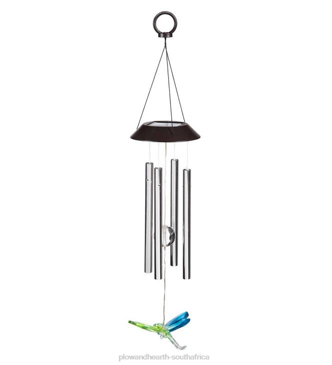 Yard & Garden Plow & Hearth Winged Wonders Solar Wind Chimes, Set of 3 NFLB311