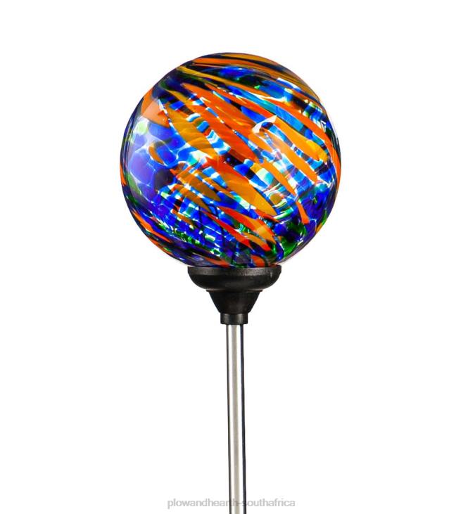 Yard & Garden Plow & Hearth Color Swirl Solar Garden Stake - Royal Swirl NFLB435