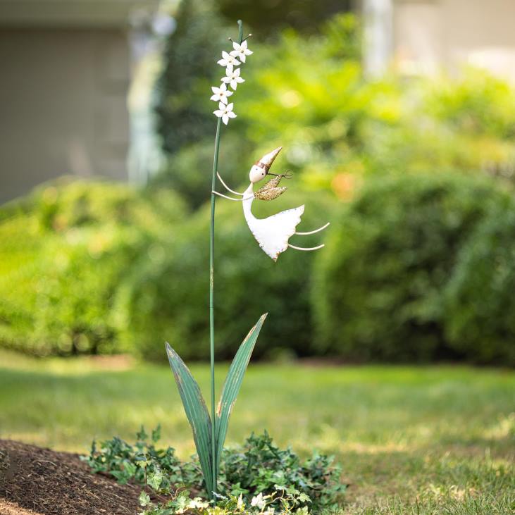 Yard & Garden Plow & Hearth Cream Storybook Fairy Metal Stake NFLB118