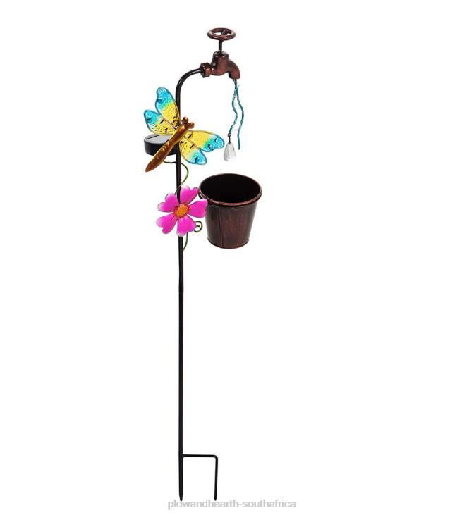 Yard & Garden Plow & Hearth Dragonfly Twinkling Light Solar Garden Stake NFLB181