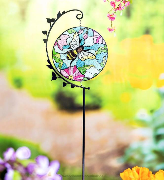 Yard & Garden Plow & Hearth Glass Bumblebee Garden Stake NFLB197