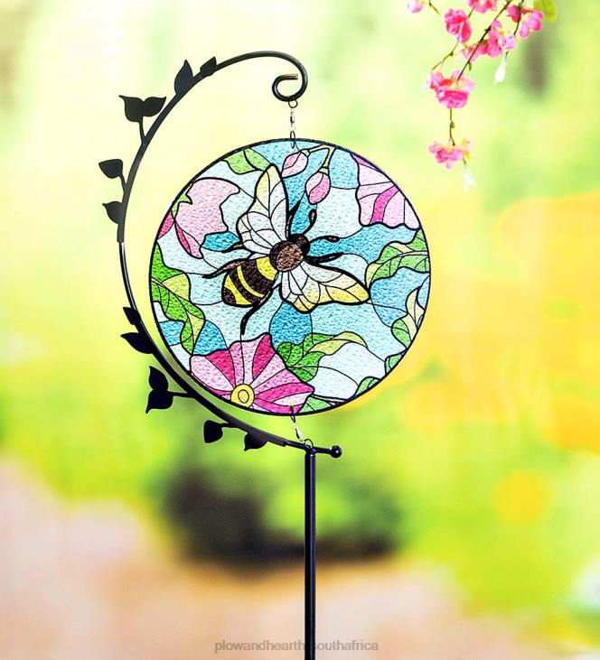 Yard & Garden Plow & Hearth Glass Bumblebee Garden Stake NFLB197