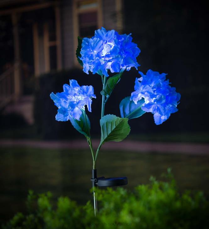 Yard & Garden Plow & Hearth Hydrangea Solar Garden Stake NFLB98