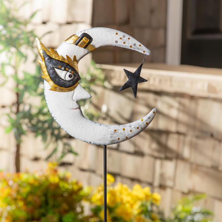 Yard & Garden Plow & Hearth Magic Moon Halloween Garden Stake NFLB316