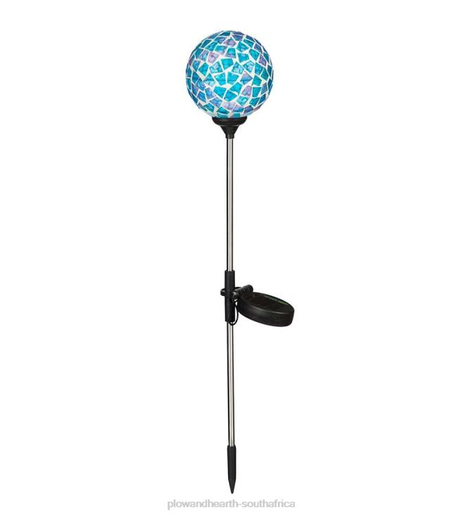 Yard & Garden Plow & Hearth Mosaic Globes Solar Garden Stakes - Flower NFLB226