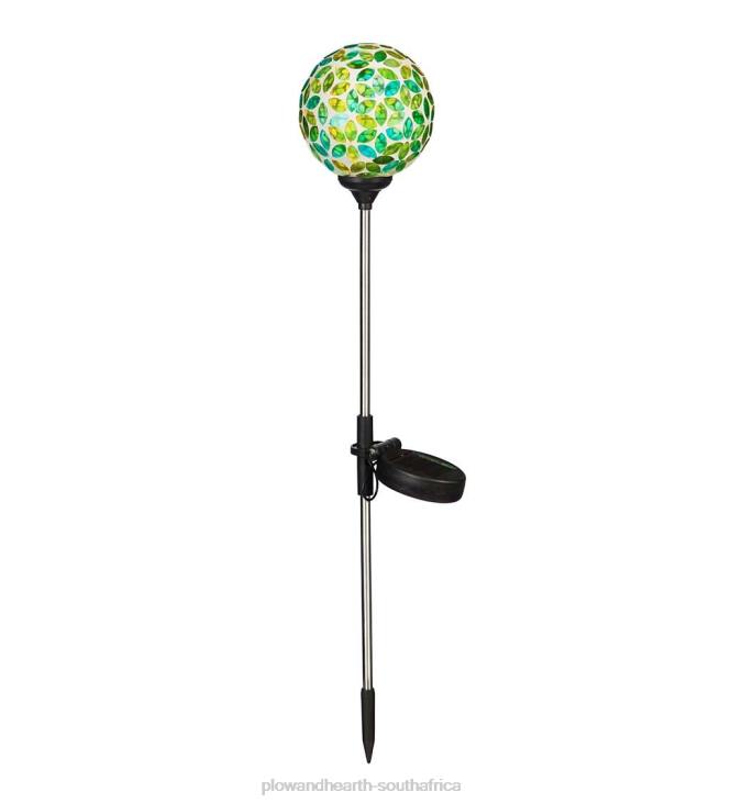 Yard & Garden Plow & Hearth Mosaic Globes Solar Garden Stakes - Flower NFLB226