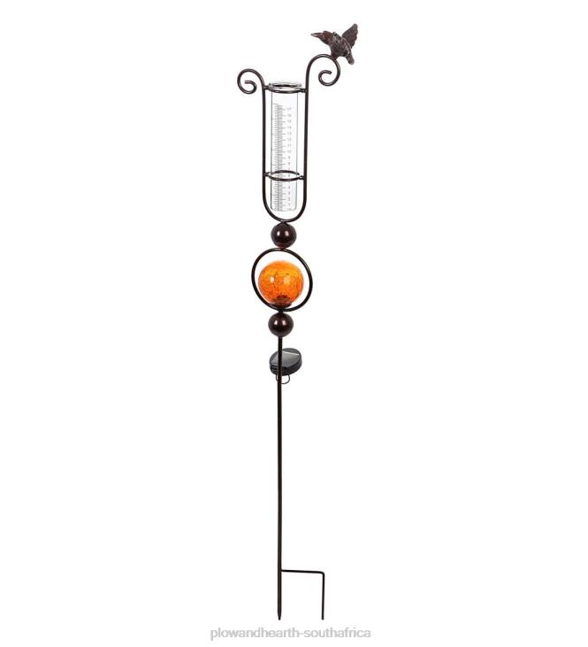 Yard & Garden Plow & Hearth Solar Rain Gauge Garden Stake - Pink NFLB285