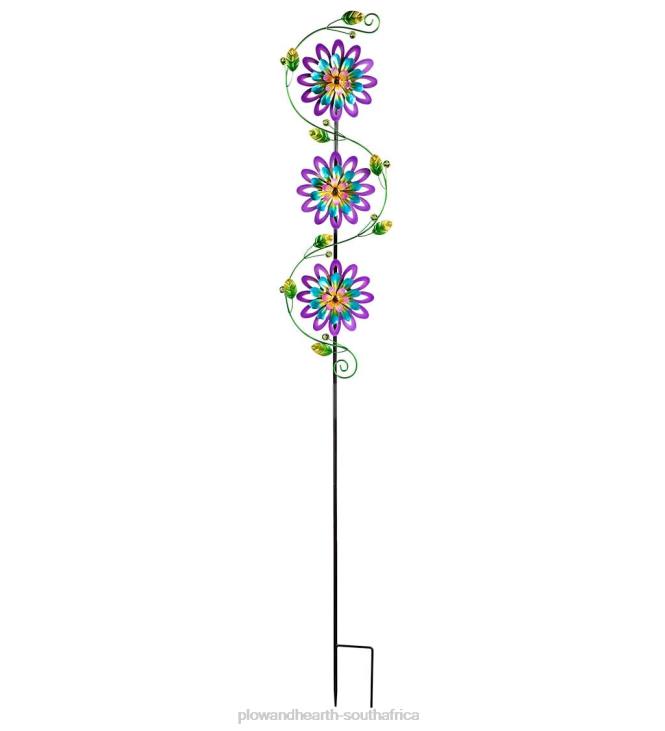 Yard & Garden Plow & Hearth Spinning Violets Garden Stake NFLB269