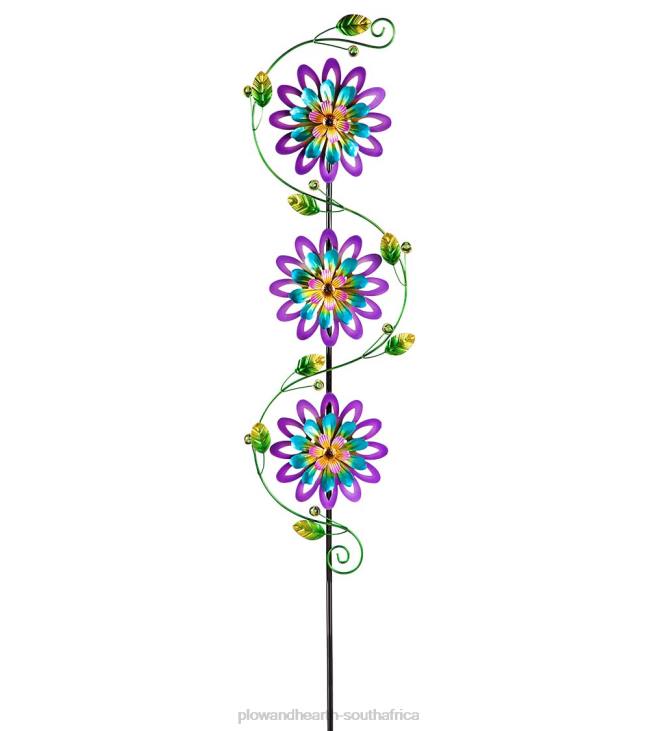 Yard & Garden Plow & Hearth Spinning Violets Garden Stake NFLB269