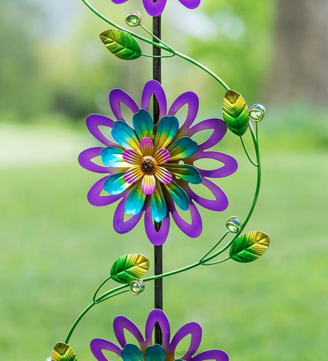 Yard & Garden Plow & Hearth Spinning Violets Garden Stake NFLB269