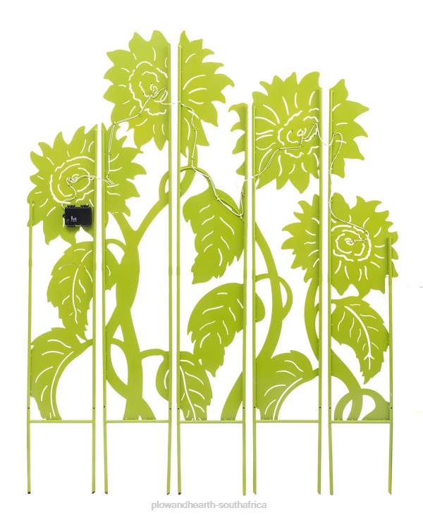 Yard & Garden Plow & Hearth Sunflower Garden Lighted Landscape Panel Stakes, Set of 5 NFLB302