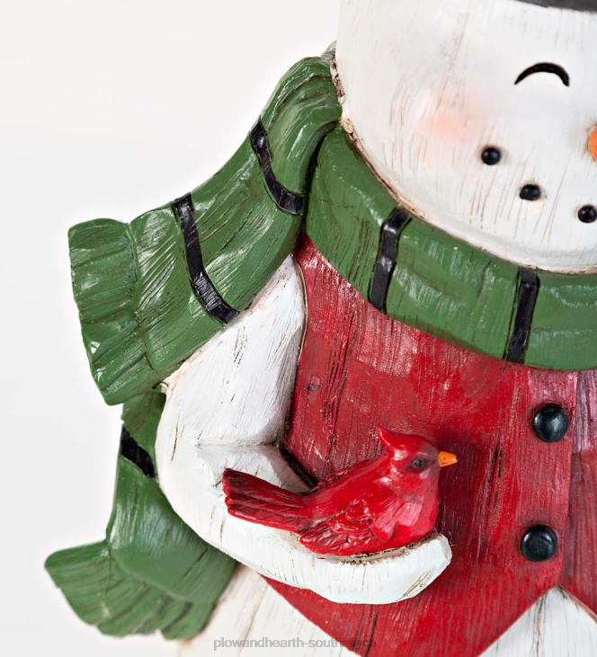 Yard & Garden Plow & Hearth All-Weather Snowman Bird Feeder Statue NFLB119