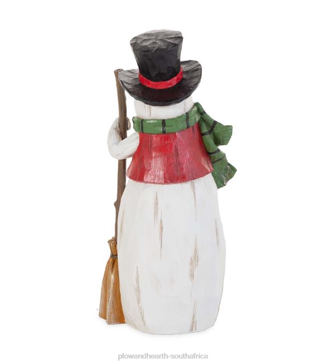 Yard & Garden Plow & Hearth All-Weather Snowman Bird Feeder Statue NFLB119