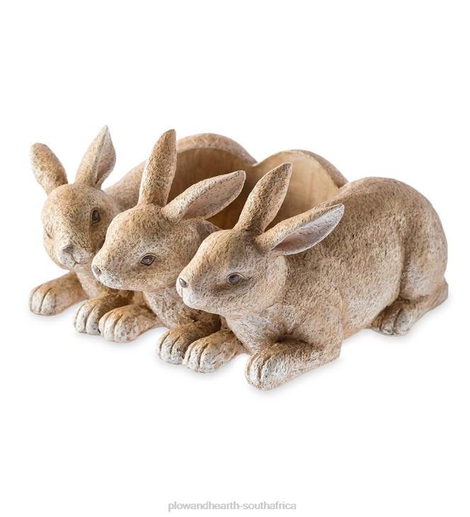Yard & Garden Plow & Hearth Bunny Triplets Planter NFLB414
