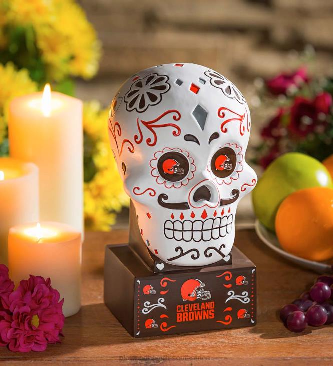 Yard & Garden Plow & Hearth Cleveland Browns Sugar Skull Statue NFLB383