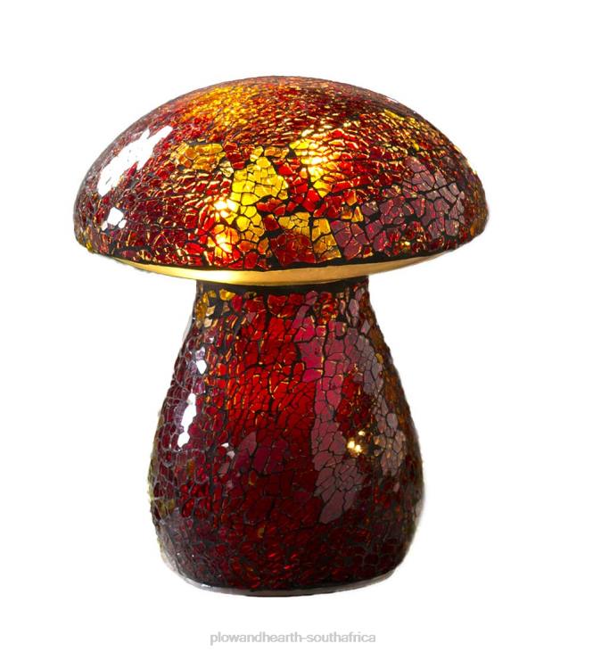 Yard & Garden Plow & Hearth Glass Mosaic Mushroom Lawn Ornament - Amber NFLB420
