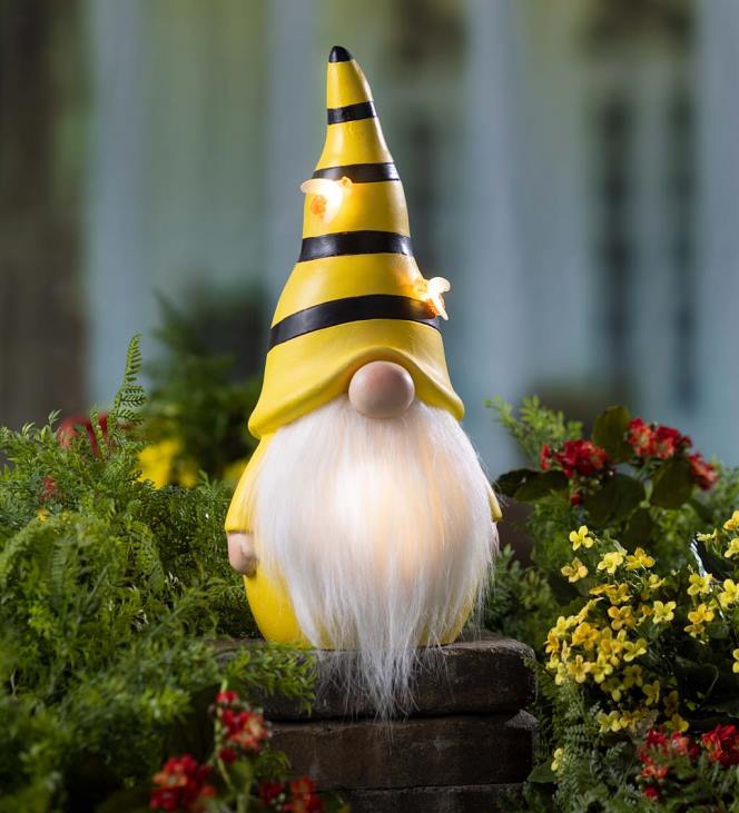 Yard & Garden Plow & Hearth Indoor/Outdoor Bee Gnome Statue NFLB167