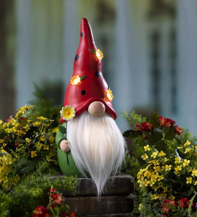 Yard & Garden Plow & Hearth Indoor/Outdoor Ladybug Gnome Statue NFLB190