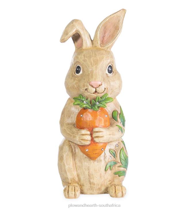 Yard & Garden Plow & Hearth Indoor/Outdoor Lighted Bunny Rabbit Shorty Statue NFLB111