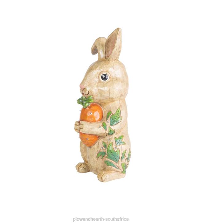 Yard & Garden Plow & Hearth Indoor/Outdoor Lighted Bunny Rabbit Shorty Statue NFLB111