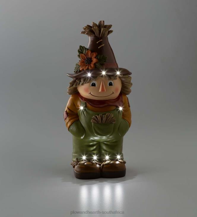 Yard & Garden Plow & Hearth Indoor/Outdoor Lighted Scarecrow Shorty Statue NFLB201