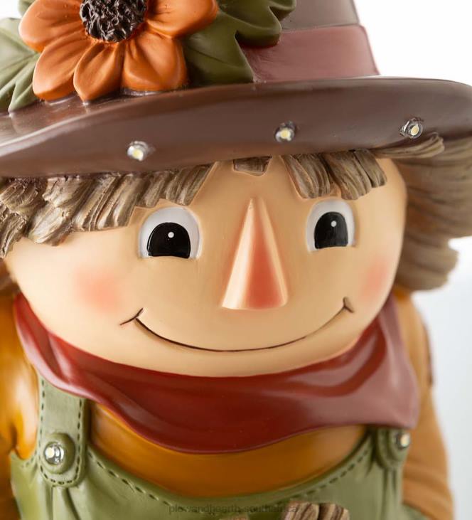 Yard & Garden Plow & Hearth Indoor/Outdoor Lighted Scarecrow Shorty Statue NFLB201