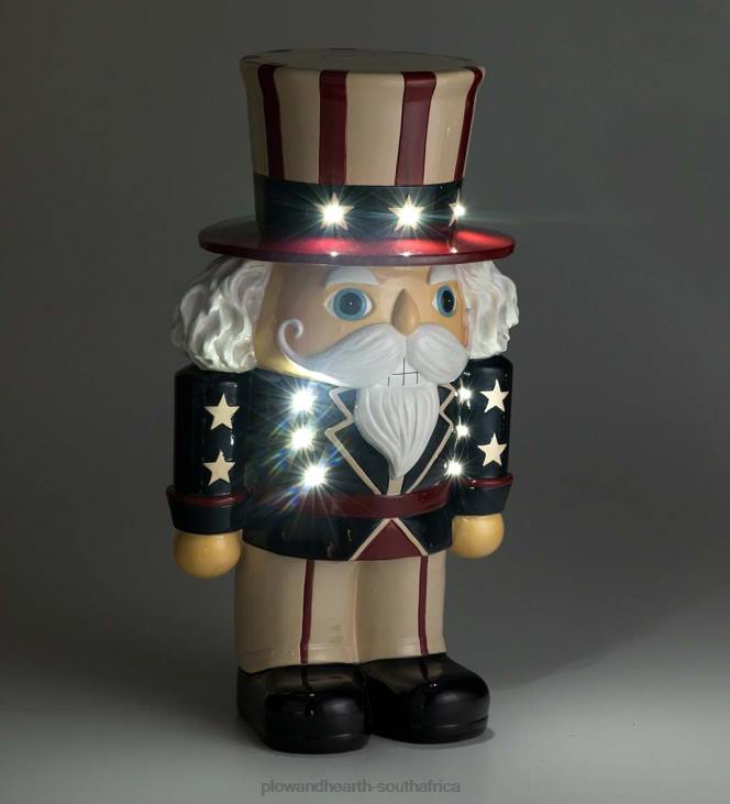 Yard & Garden Plow & Hearth Indoor/Outdoor Lighted Uncle Sam Shorty Statue NFLB264