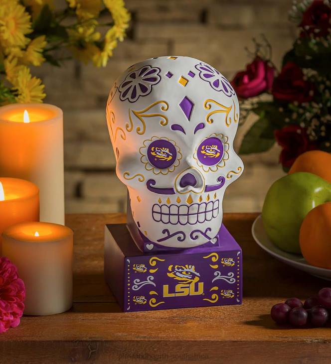 Yard & Garden Plow & Hearth LSU Sugar Skull Statue NFLB352
