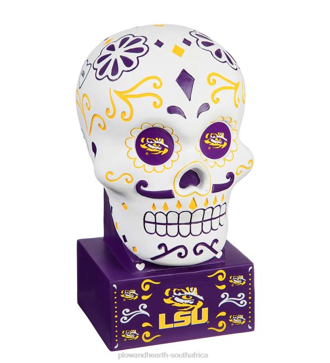 Yard & Garden Plow & Hearth LSU Sugar Skull Statue NFLB352