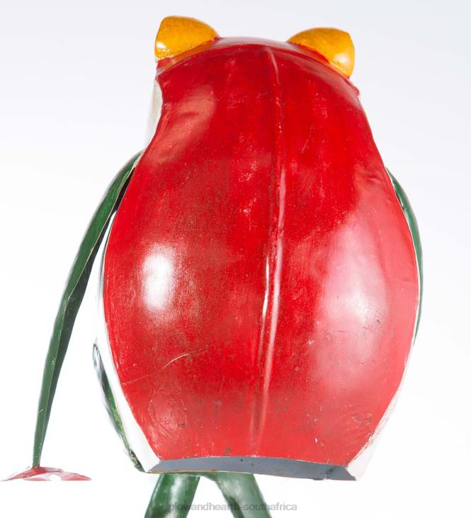 Yard & Garden Plow & Hearth Latte Larry Frog with Coffee Cup Metal Garden Statue NFLB250