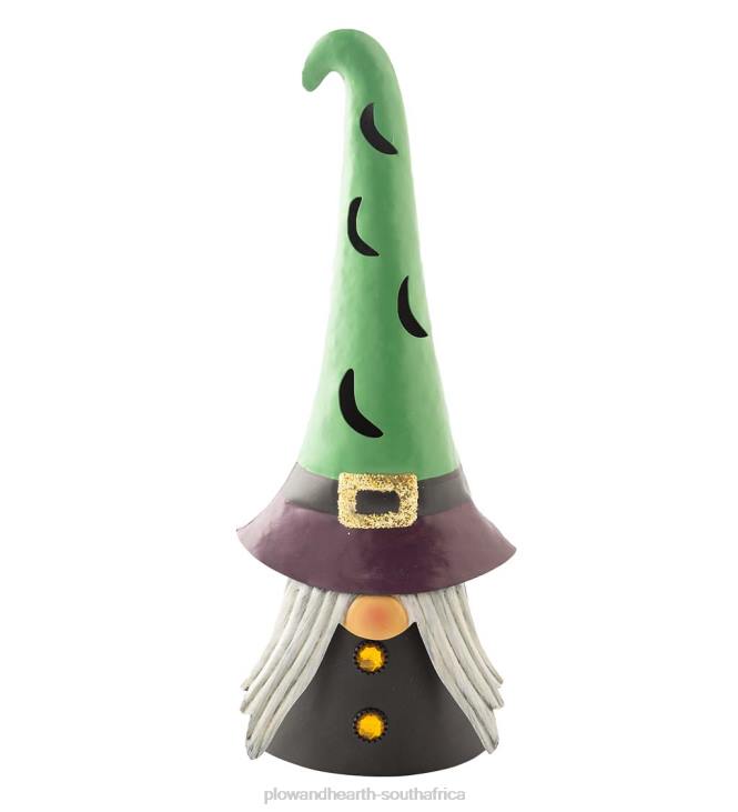 Yard & Garden Plow & Hearth Lighted Halloween Witch Gnome - Black NFLB429