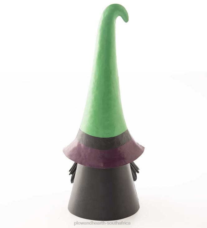 Yard & Garden Plow & Hearth Lighted Halloween Witch Gnome - Black NFLB429