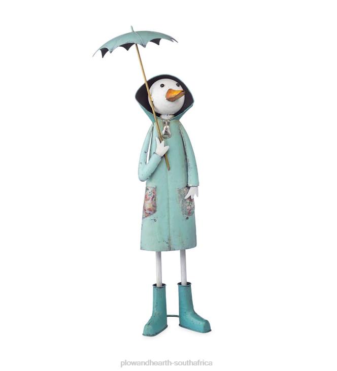 Yard & Garden Plow & Hearth Metal Storybook Duck Garden Statue - Blue NFLB166